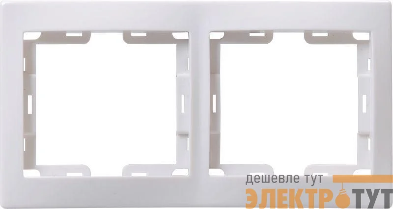 Рамка 2-м Кварта РГ-2-КБ горизонт. бел. GENERICA EMK20-K01-DM