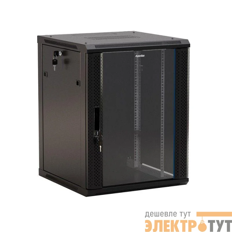 Шкаф настенный TWB-0645-GP-RAL9004 Hyperline 395300