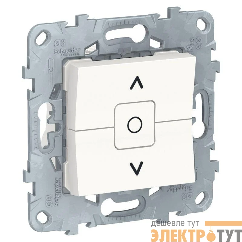 Механизм выключателя жалюзи 2-кл. 2мод. СП Unica New 6А IP21 (сх. 4) бел. SchE NU520818