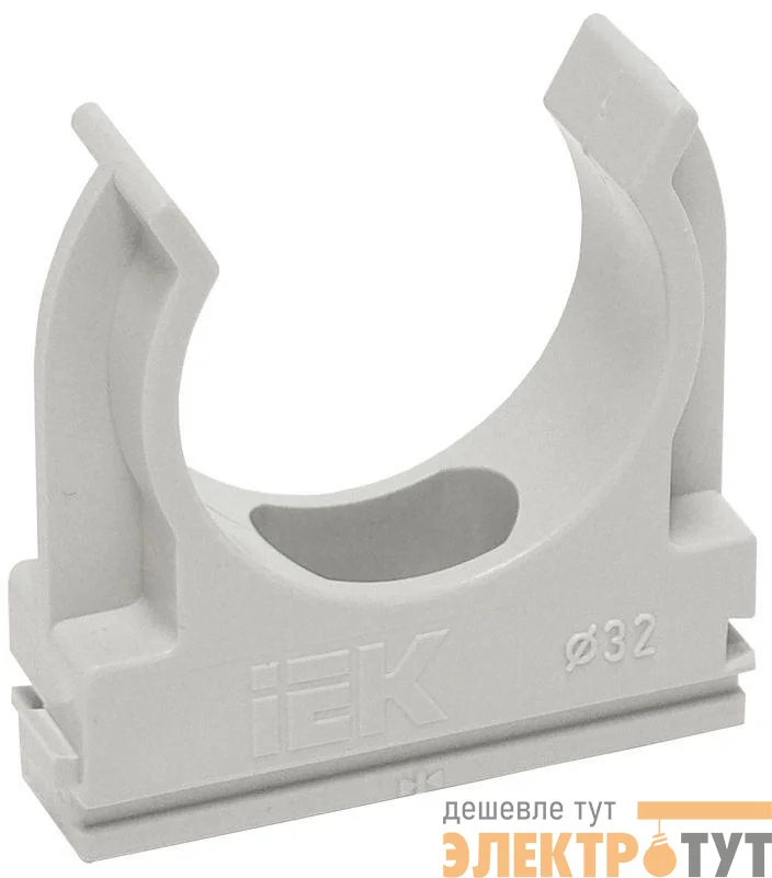 Держатель для труб (клипса) CF20 с защелкой ELASTA IEK CTA10D-CF20-K41-100