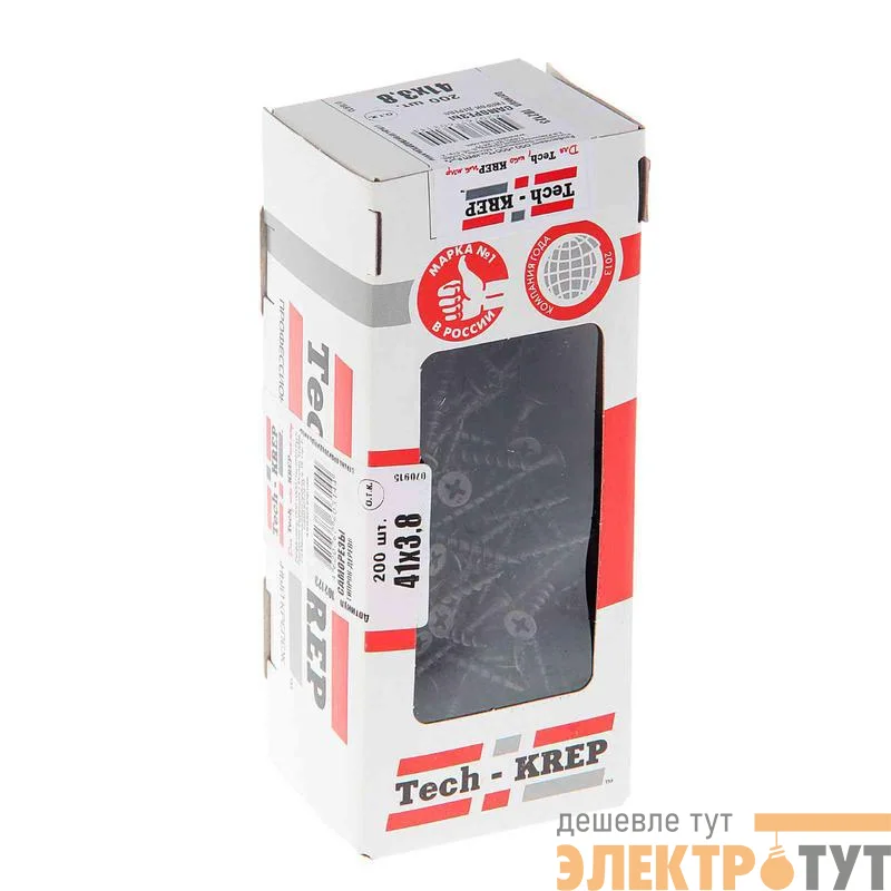 Саморез 3.8х41 гипсокартон-дерево (уп.200шт) коробка Tech-Krep 102123
