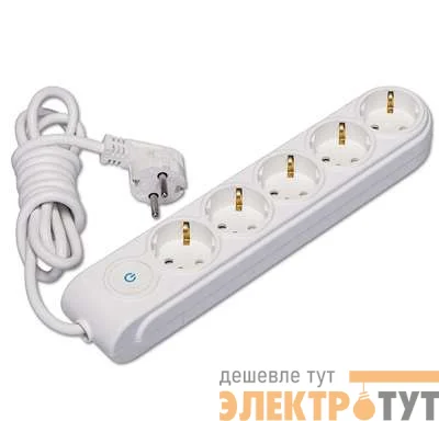 Удлинитель 5х3м с заземл. 16А защ. шторки Makel N5310043