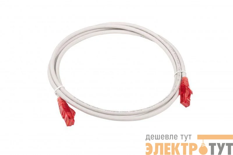 Патч-корд кат.5E U/UTP LSZH 2м PC-LPM-UTP-RJ45-RJ45-C5e-2M-LSZH-GY сер. Hyperline 42272