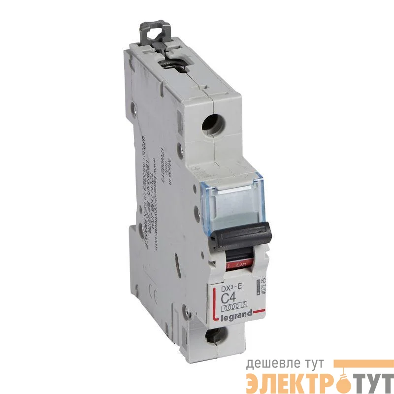 Выключатель автоматический модульный 1п C 4А 6кА DX3-E 6000 1мод. 230/400В Leg 407259
