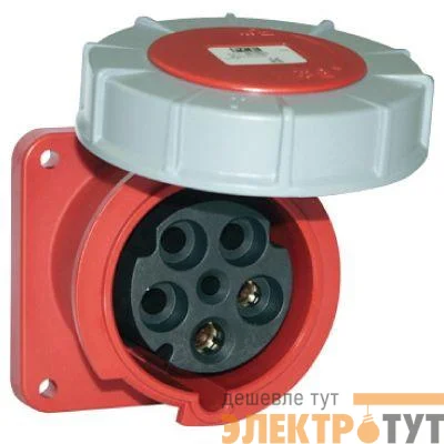 Розетка скрыт. уст. 125А 400В 3P+E IP67 DKC DISF041254