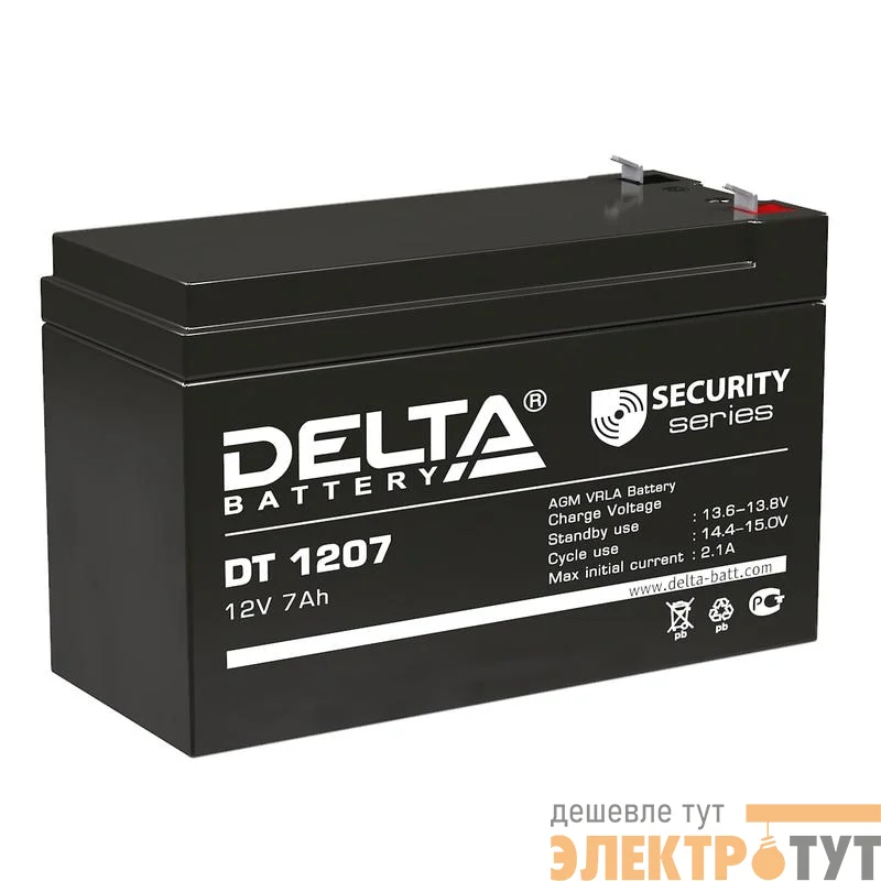 Аккумулятор ОПС 12В 7А.ч DT 1207 Delta 4614010040008