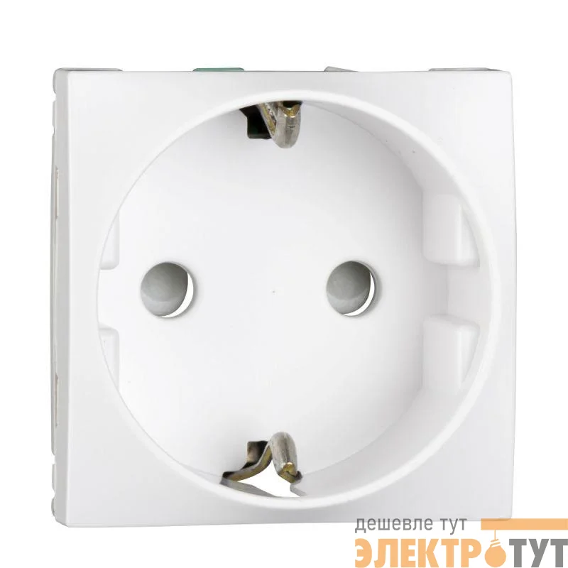Механизм розетки 1-м СП 2мод. Altira 16А IP20 250В 2P+E защ. шторки бел. RAL9003 SchE ALB44287