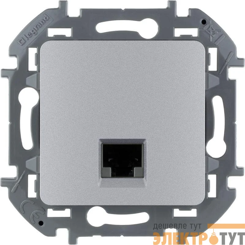 Розетка информационная RJ45 Inspiria CAT.6 UTP алюм. Leg 673832