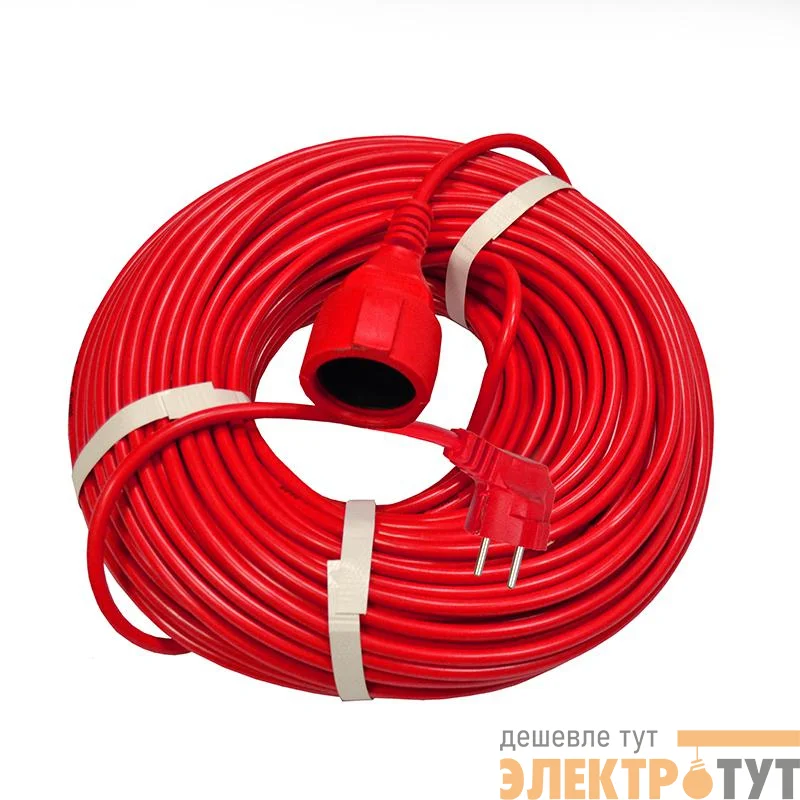 Удлинитель-шнур 1х50м с заземл. 10А IP20 2.2кВт ПВС 3х1 DOMTOK 2495