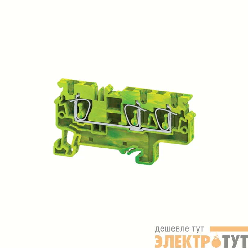 Клемма заземляющая пружинная OptiClip CXG-2.5-TRIPLET-PE-I-(0.2-2.5)-PEN КЭАЗ 331828