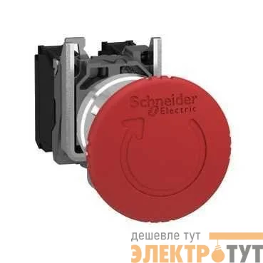 Кнопка аварийной остановки 22мм с возвр. в сборе SchE XB4BS84441