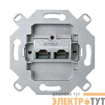 Механизм розетки комп. 2-м СП Merten RJ45 8/8 кат. CAT.6 антик SchE MTN465706