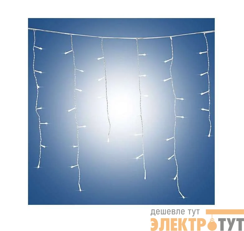 Гирлянда "Сосульки" IC80LD-W-E 80LED бел. 2м Shlights 4690601040718