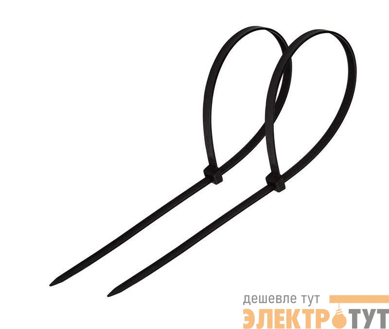 Хомут кабельный 4.8х300 нейл. черн. (уп.100шт) Rexant 07-1303