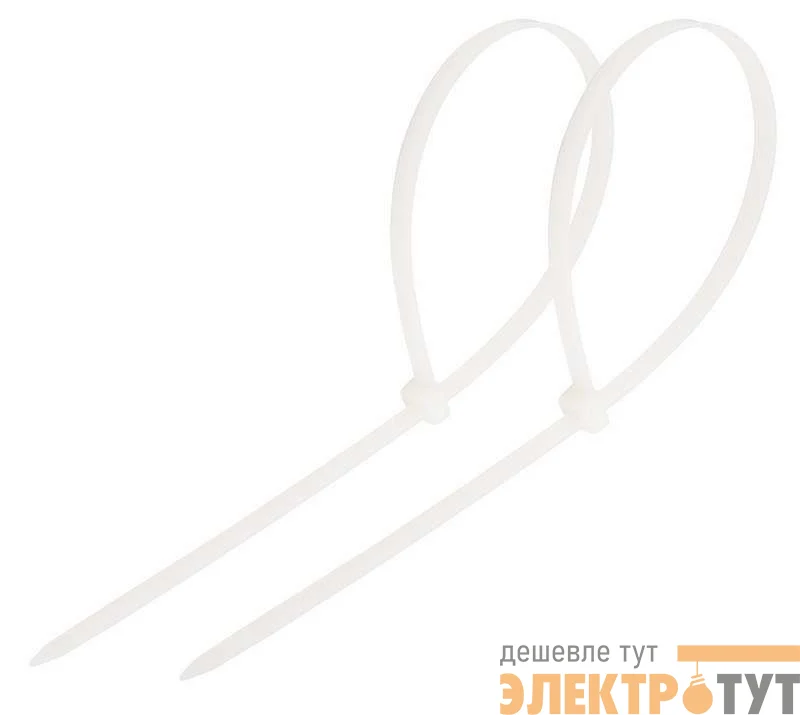 Хомут кабельный 4.8х300 нейл. бел. (уп.100шт) Rexant 07-1302