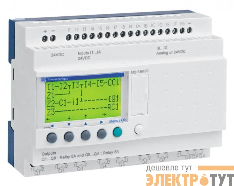 Реле мод. ZELIO LOGIC 26ВХ/ВЫХ=24V SchE SR3B261BD