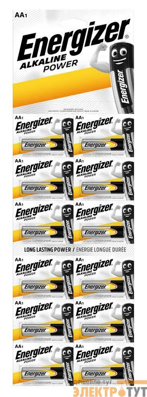 Элемент питания алкалиновый ENR POWER ALK AA BP12 (блист.12шт) Energizer E302283300