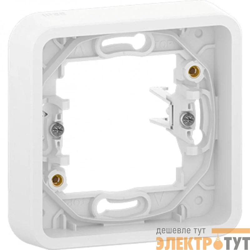 Рамка 1-м Mureva Styl с винтами бел. IP55 SchE MUR39108
