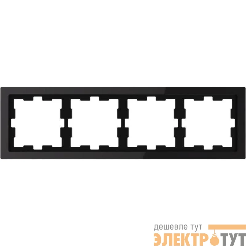 Рамка 4-м Merten D-Life SD черн. оникс SchE MTN4040-6503