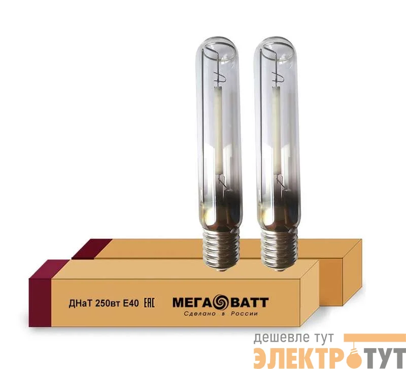 Лампа газоразрядная натриевая ДНаТ 250 E40 (25) МЕГАВАТТ 02942