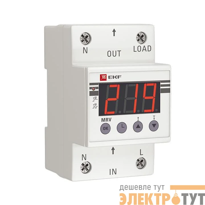 Реле напряжения с дисплеем MRV 63А PROxima EKF MRV-63A