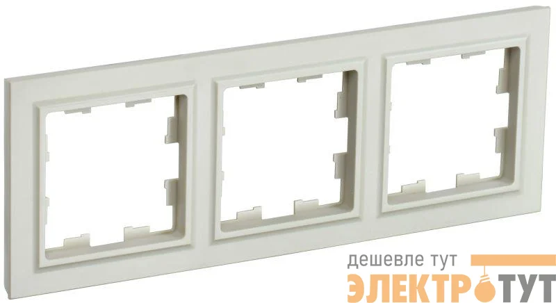 Рамка 3-м BRITE РУ-3-БрКр беж. IEK BR-M32-K10