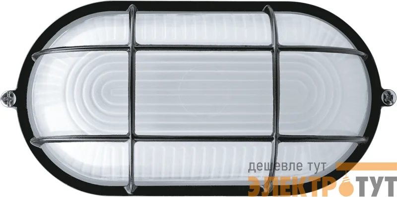 Светильник ЛОН 94 808 NBL-O2-60-E27/BL 1х60Вт E27 IP54 (аналог НПБ 1402 черн. овал с решеткой 60Вт) Navigator 94808