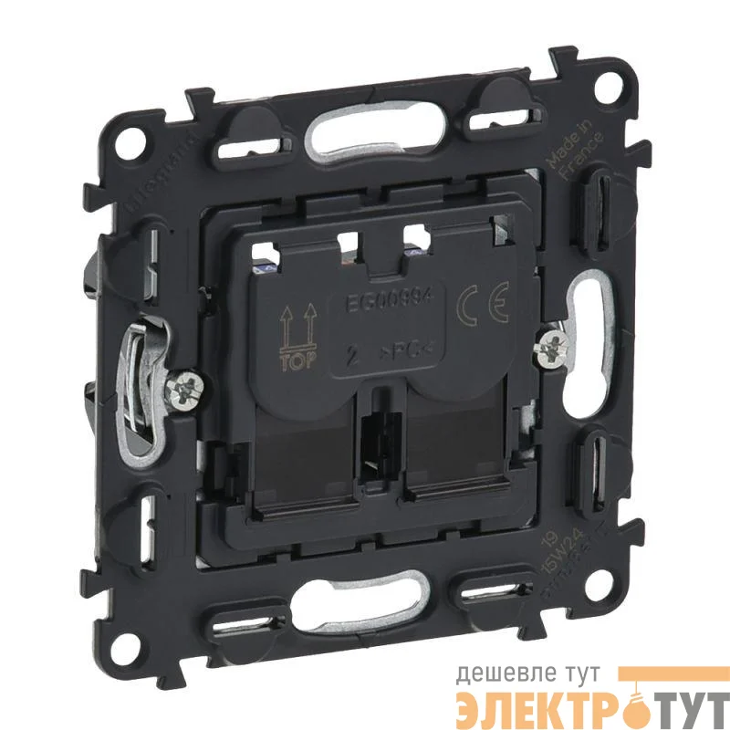 Механизм розетки комп. 2-м Valena In'matic RJ45 CAT.5E UTP Leg 753041