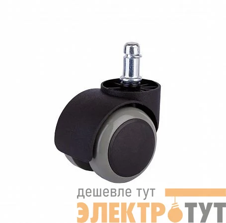 Колесо мебельное поворотное штифт М11 d50 без тормоза обрезин. пластик черн. (уп.1шт) Tech-Krep/Zitar 151217