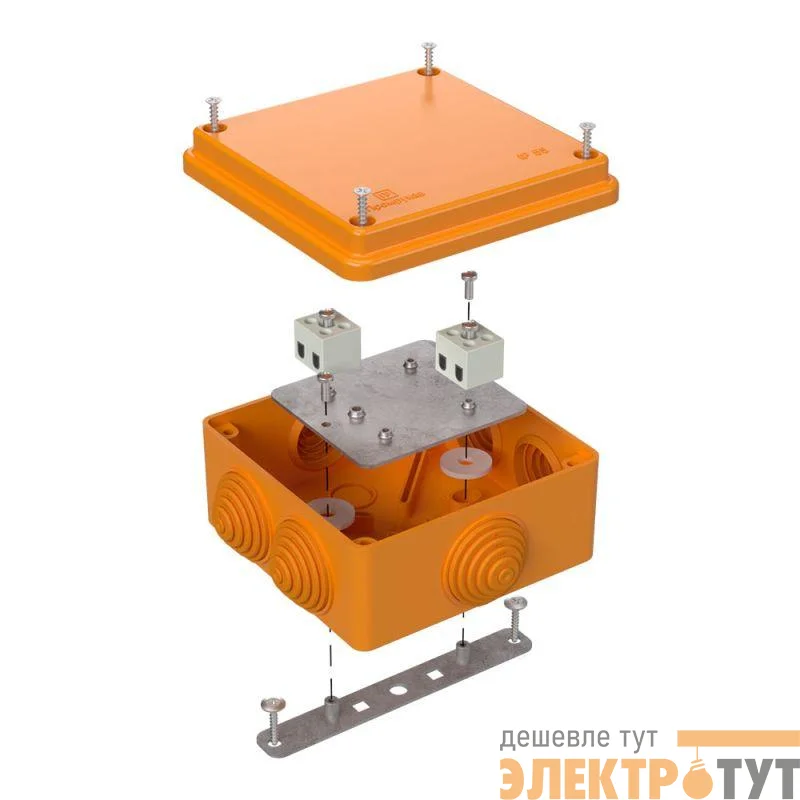 Коробка огнестойкая ОП 100х100х50мм Е15-Е120 Промрукав 40-0300-FR2.5-4