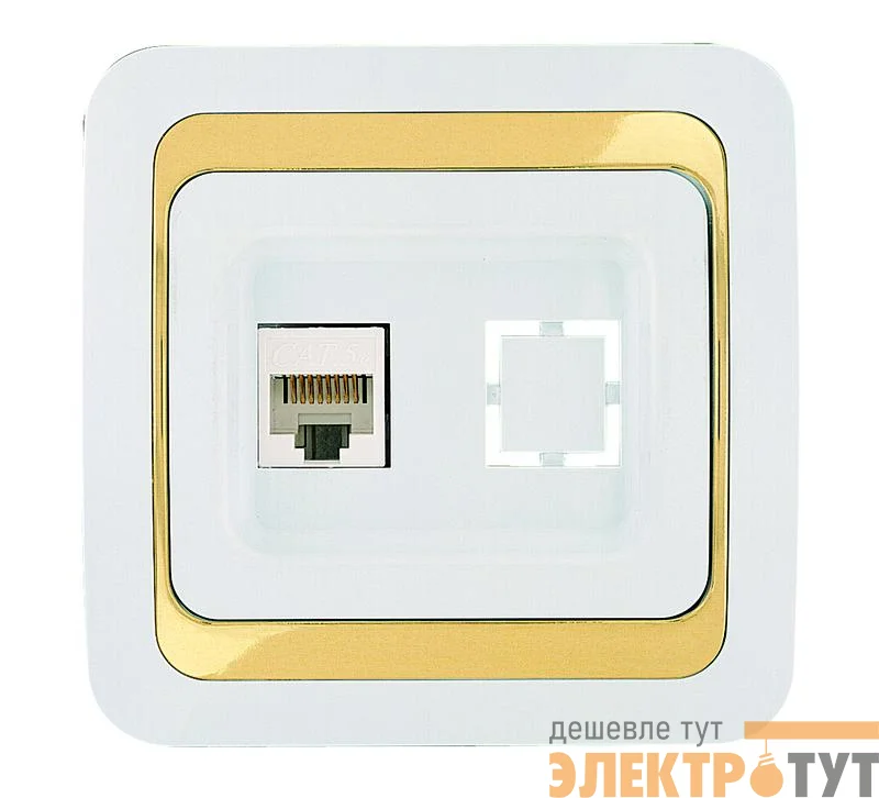 Розетка компьютерная Mimoza с зол. вставкой Makel 12235