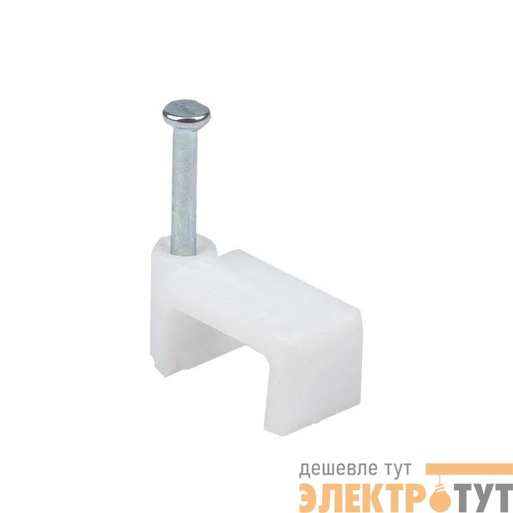 Скоба крепежная квадратная плоская 10мм (уп.50шт) EKF plcn-ss-10