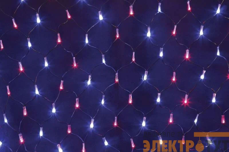 Гирлянда Сеть "НЕТ ЛАЙТ" 2.5мх2.5м 432LED 26Вт 220В IP44 черн. провод; красн./син. NEON-NIGHT 215-033