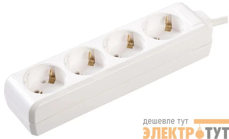 Удлинитель 4х3м с заземл. 16А IP20 У04 2P+PE 250В 3х1 IEK WYP10-16-04-03-Z-N