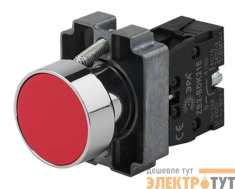 Кнопка управления LAY5-BA41 без подсветки красн. 1з BBT60-BA-K04E ЭРА Б0045666