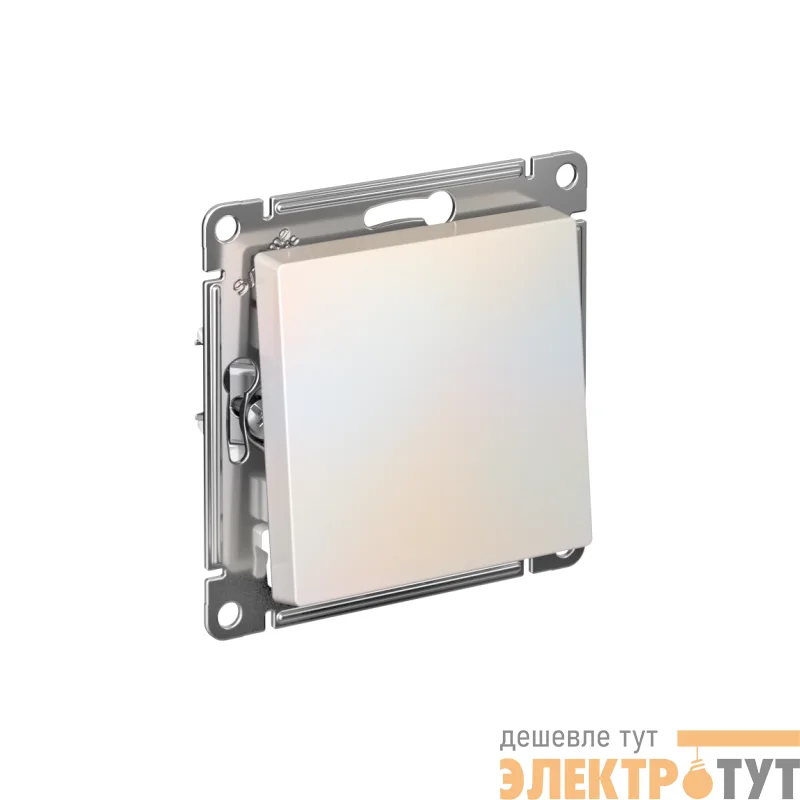 Выключатель 1-кл. СП AtlasDesign 10А IP20 (сх. 1) 10AX с самовозвратом механизм жемчуж. SE ATN000415