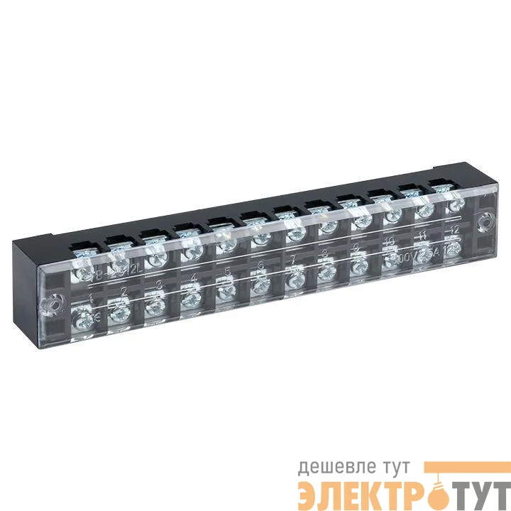 Терминал клеммный TB-2512 до 2.5кв.мм 25А 12 клеммных пар EKF tb-2512