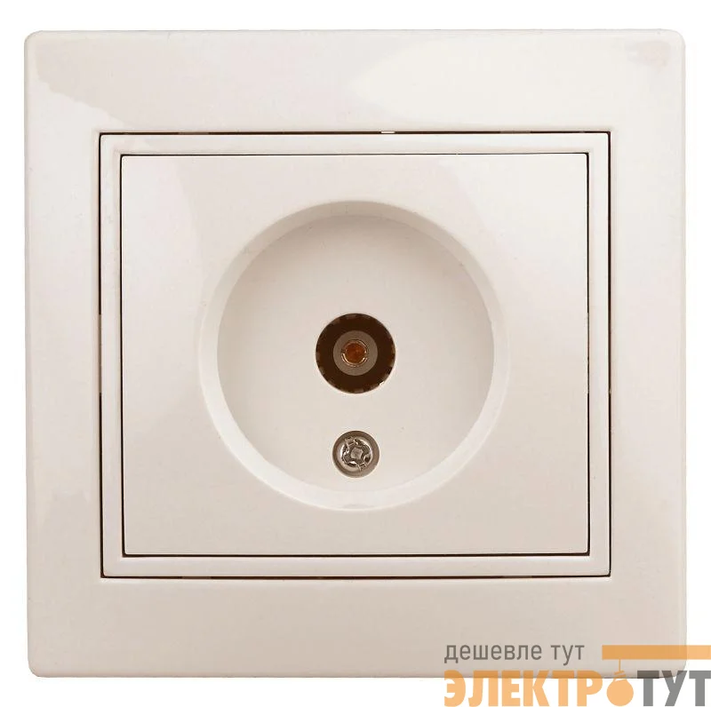 Розетка TV СП Plano 1-301-02 одиночная IP20 сл. кость Intro Б0027618