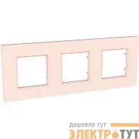 Рамка 3-м Unica Quadro роз./жемчуж. SchE MGU4.706.37