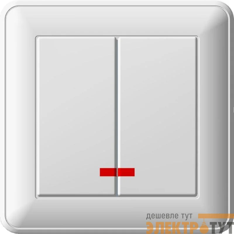 Выключатель 2-кл. СП W59 16А IP20 с индик. бел. SchE VS516-251-18