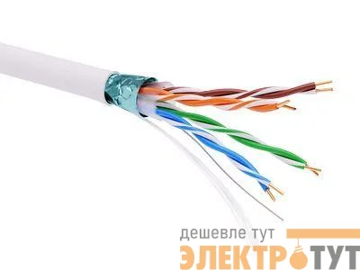 Кабель информационный экранированный F/UTP 4х2 кат.5е LSZH бел. DKC RN5EFULS3WH