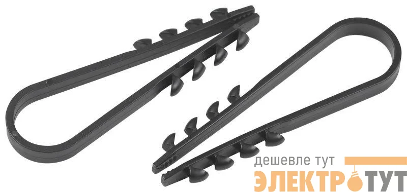 Дюбель-хомут 5-10мм для круглого кабеля NO-224-225 черн. (уп.100шт) Эра Б0066288