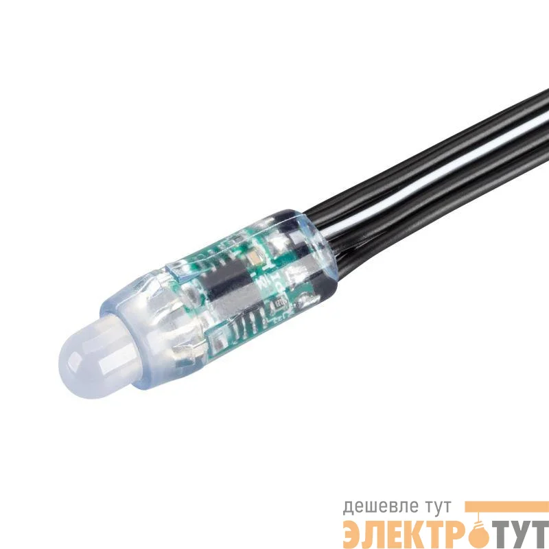 Модуль герметичный управляемый DMX-UVR-D12 5V RGB (0.3Вт IP67 90deg) пластик (уп.500шт) Arlight 039171