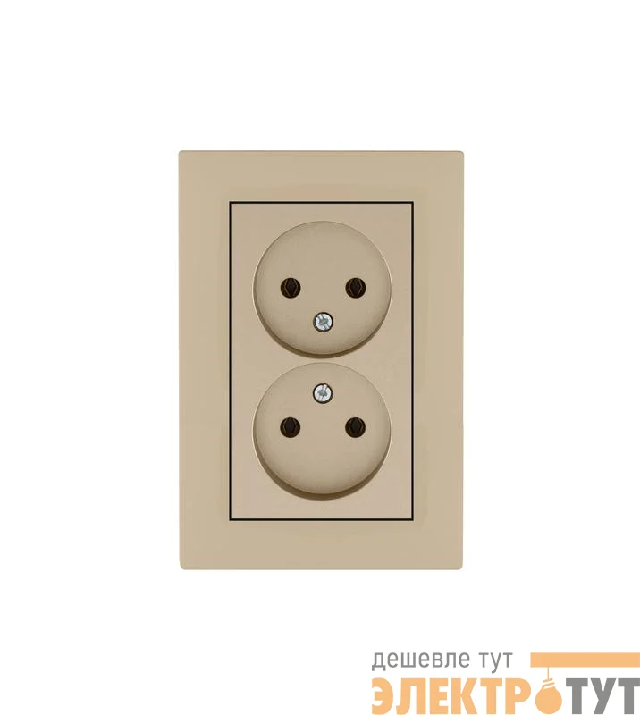 Розетка 2-я Karea RIZZ без заземл. крем Makel 88010017