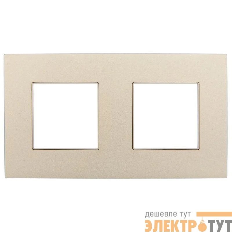 Рамка 2-м SKANDY SK-F32Sh металл шампань IEK SK-M22-M-K37