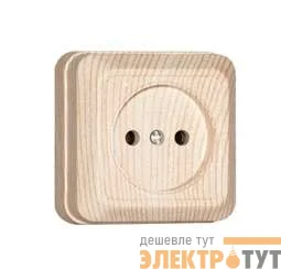 Розетка 1-м ОП Олимп 16А IP20 без заземл. сосна UNIVersal 5560896
