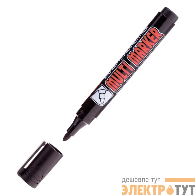 Маркер перманентный "Multi Marker" 3мм пулевидный черн. Crown Б0048239