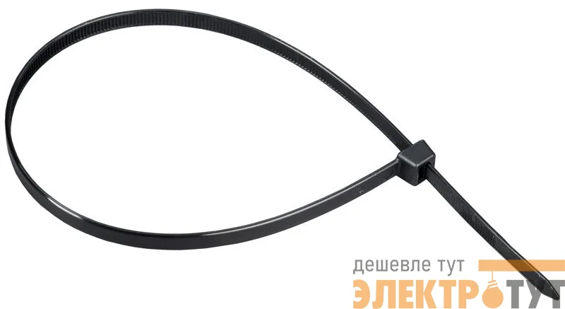 Хомут 7.6х400мм P6.6 стандартный черн. (уп.100шт) IEK UHH30-D076-400-100-K02