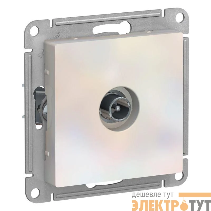 Механизм розетки проходной TV AtlasDesign 4DB жемчуж. SchE ATN000492