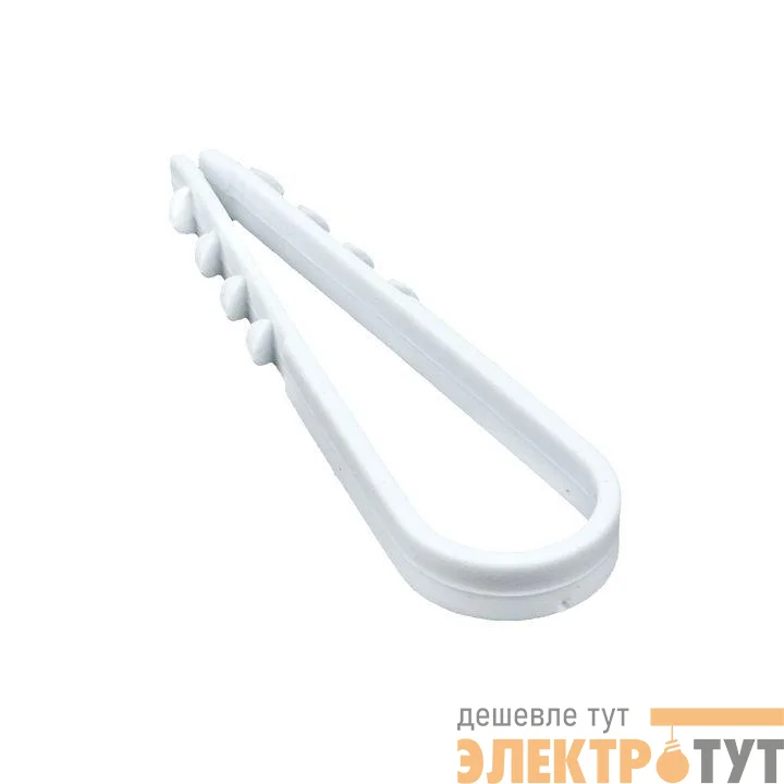 Дюбель-хомут d11-18мм для круглого кабеля бел. (уп.50шт) PROxima EKF plc-ncs50-11x18w